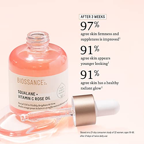 BIOSSANCE Squalane + Vitamin C Rose Oil