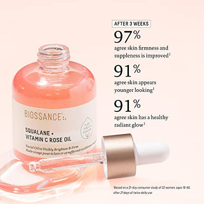 BIOSSANCE Squalane + Vitamin C Rose Oil