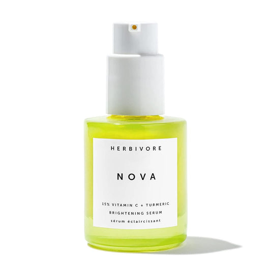 HERBIVORE Nova Brightening + Glow Serum for Face – 15% Vitamin C & Turmeric