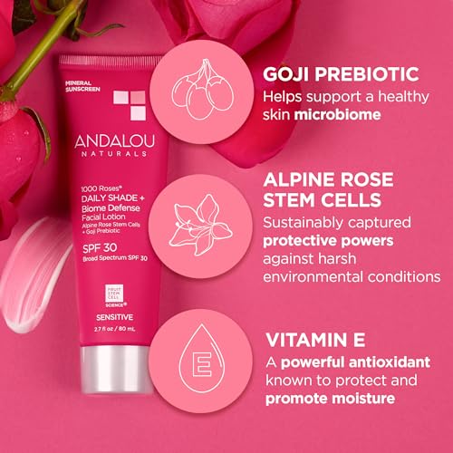 Andalou Naturals 1000 Roses Daily Shade Facial Lotion with SPF 18