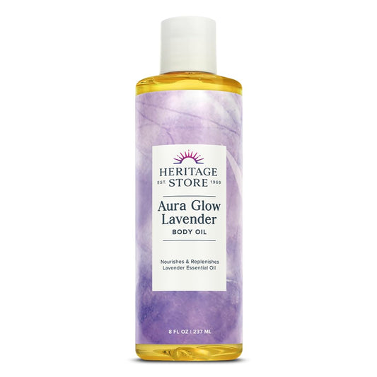 HERITAGE STORE Aura Glow Body Oil, Lavender