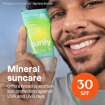 ATTITUDE Sunly Mineral Sunscreen with Zinc Oxide, SPF 30