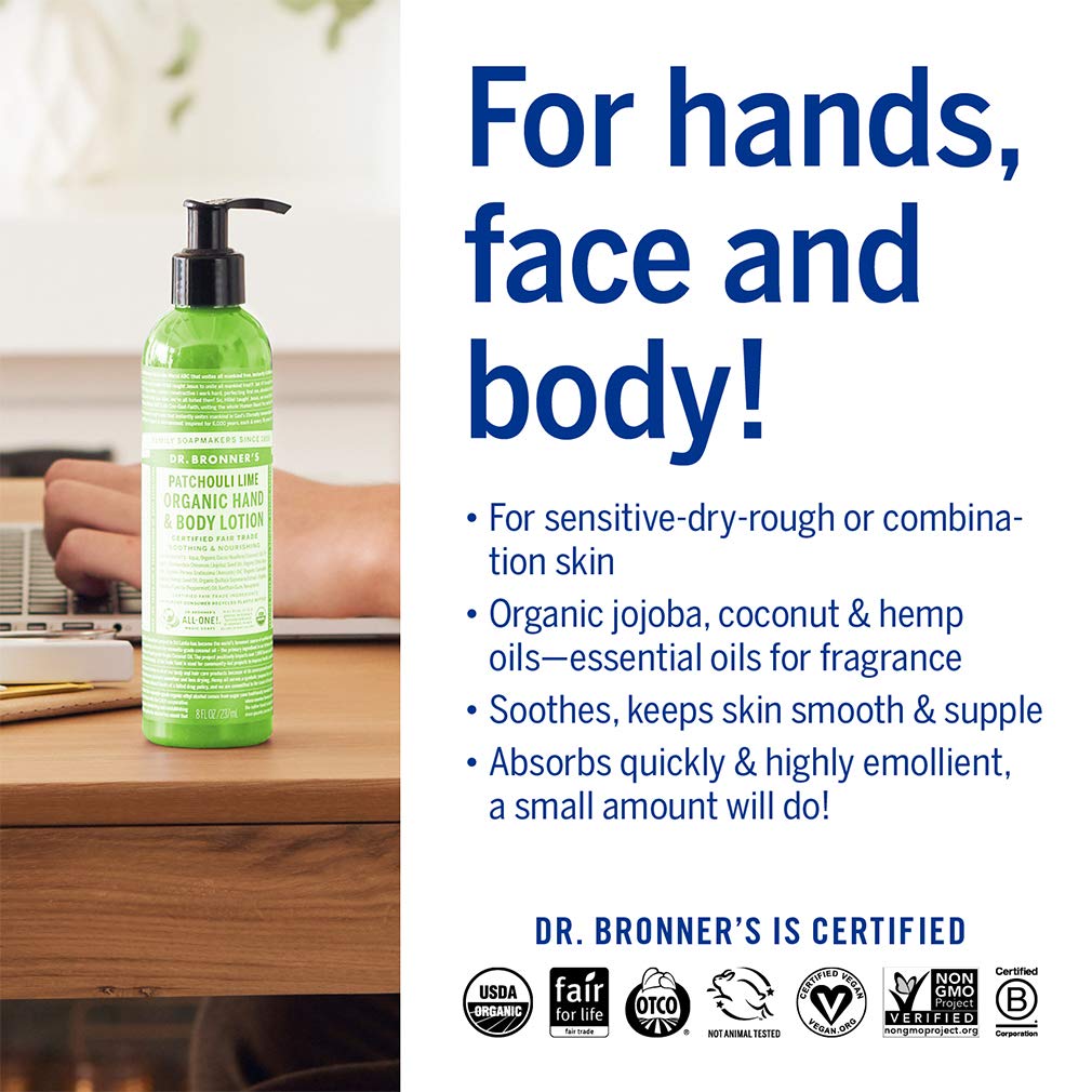 Dr. Bronner's Organic Lotion, Patchouli Lime