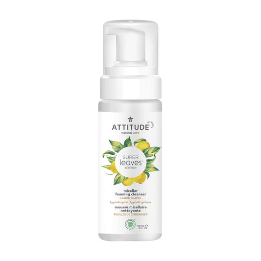 ATTITUDE Micellar Foaming Facial Cleanser, Lemon Leaves