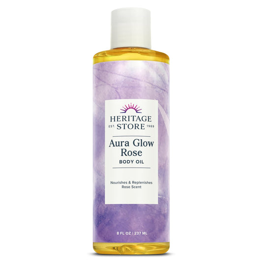 HERITAGE STORE Aura Glow Body Oil, Rose