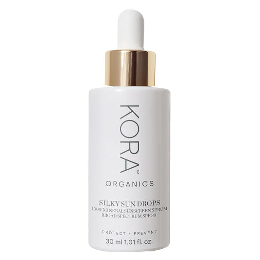 KORA Organics Silky Sun Drops, SPF 30 Mineral Sunscreen Serum