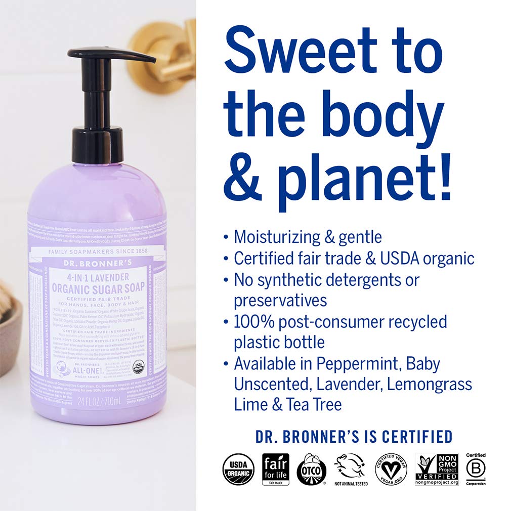 Dr. Bronner’s Organic Sugar Soap, Lavender