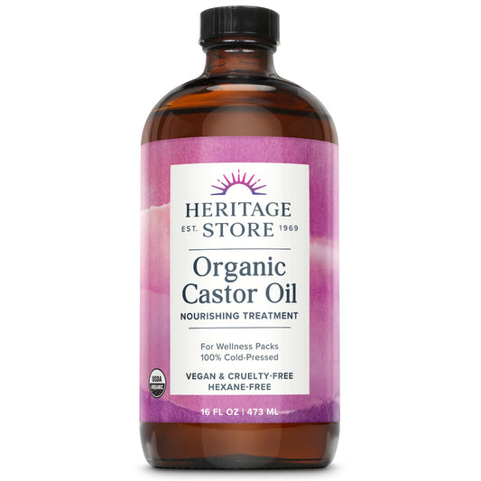 HERITAGE STORE Organic Castor Oil, Cold Pressed