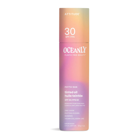 ATTITUDE Oceanly Tinted Oil Stick with SPF 30, Universal Tint