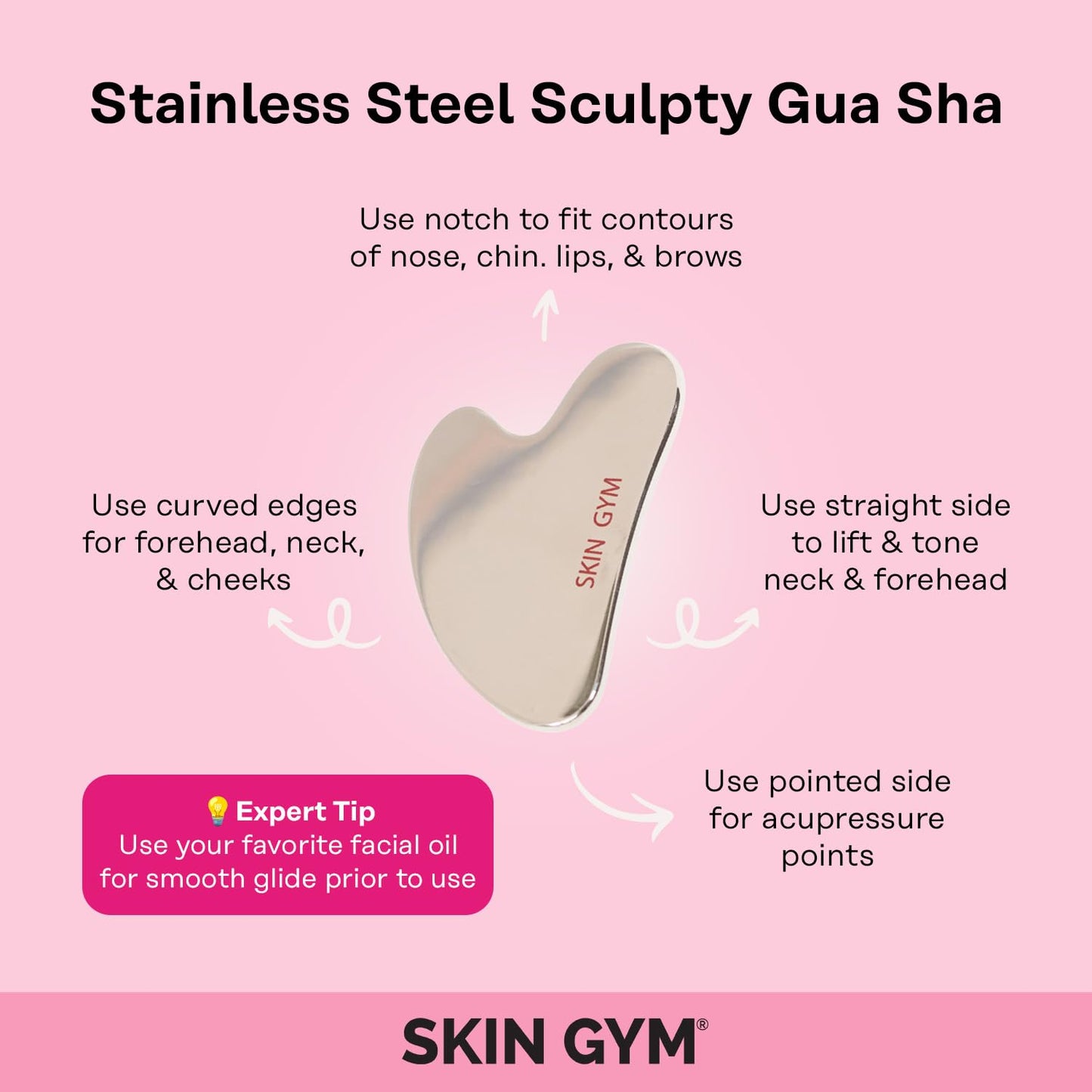 SKIN GYM Sculpty Heart Gua Sha Face Sculpting Tool