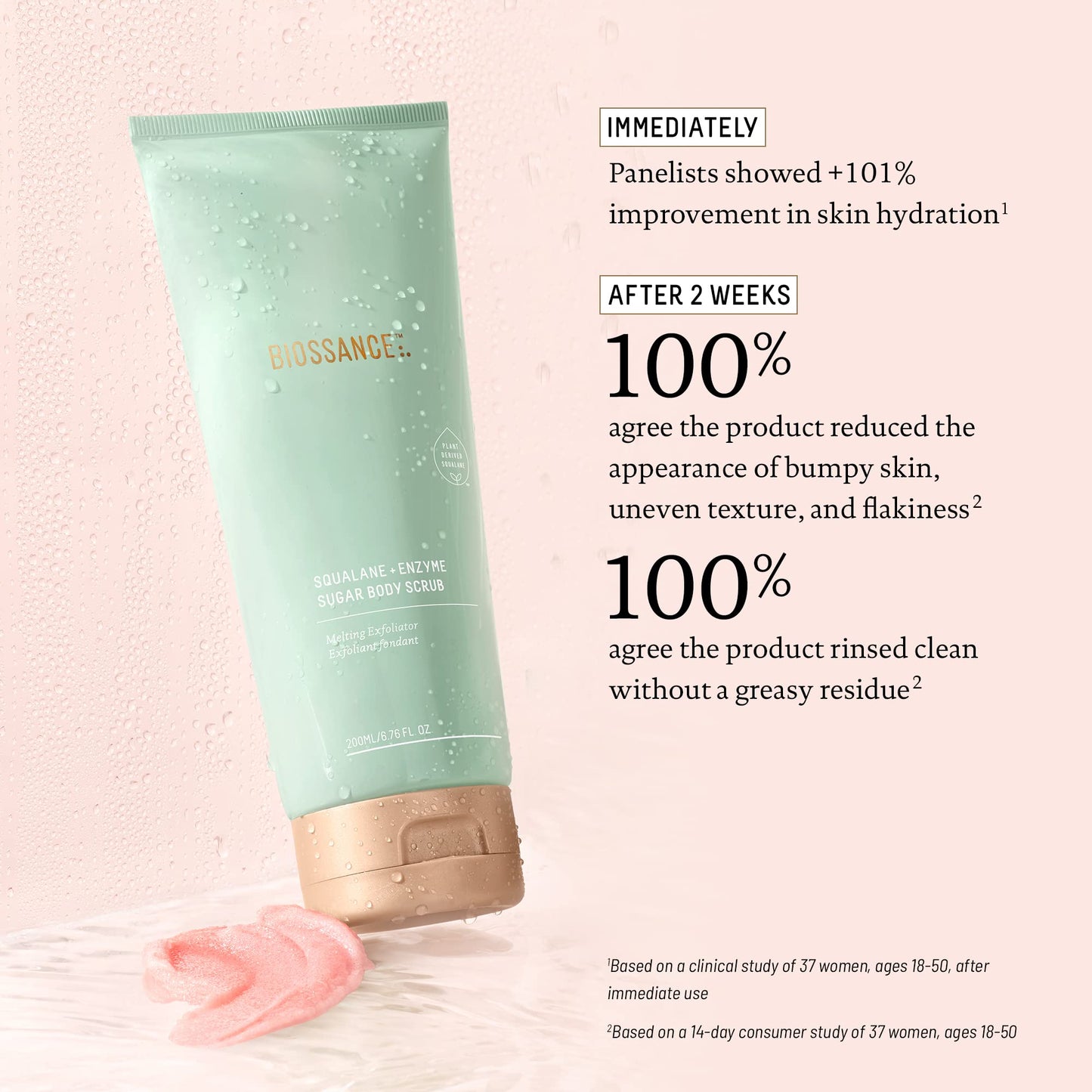 BIOSSANCE Squalane + Enzyme Sugar Body Scrub