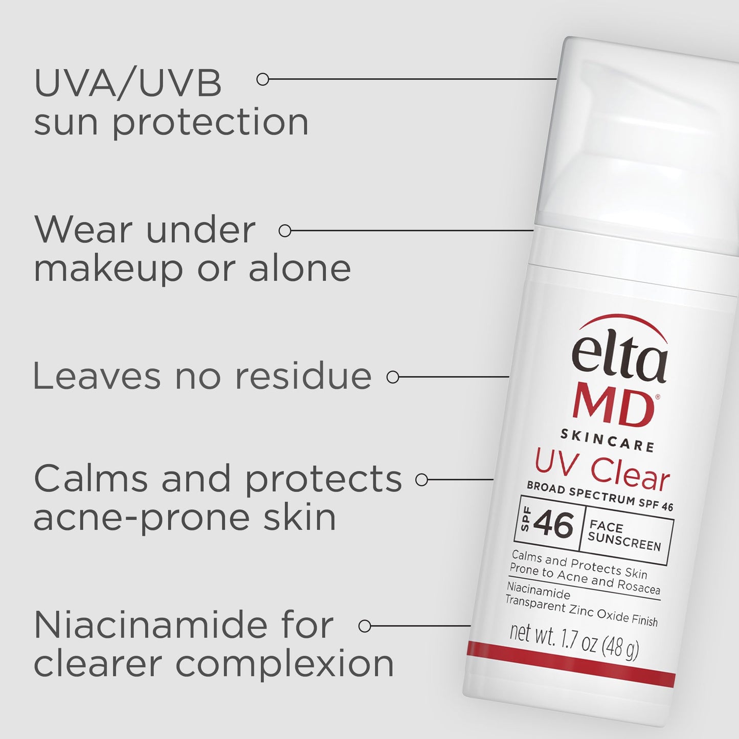 EltaMD UV Clear Face Sunscreen SPF 46, Oil-Free