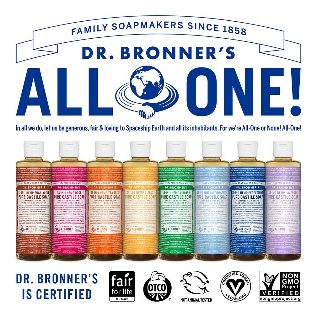 Dr. Bronner's Pure-Castile Liquid Soap, Peppermint