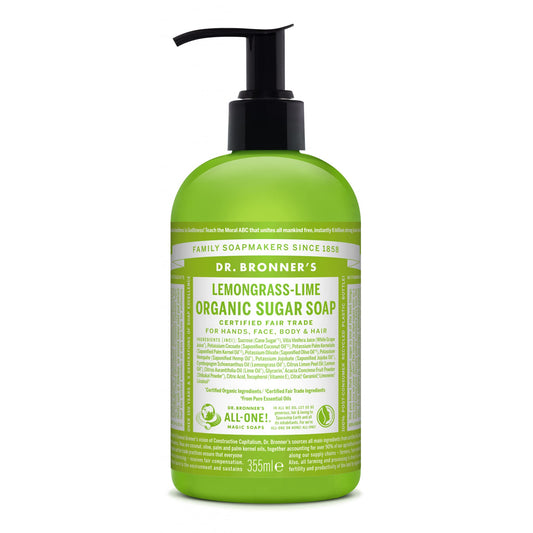 Dr. Bronner's Organic Sugar Soap, Lemongrass Lime