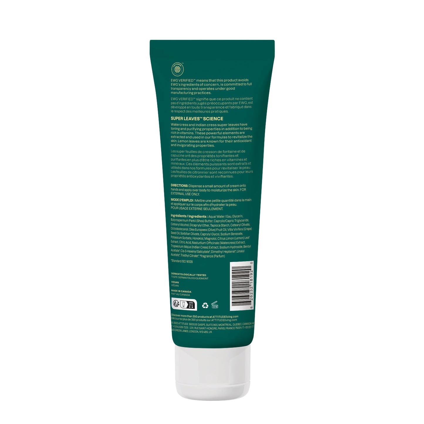 ATTITUDE Body Cream, Olive Leaves