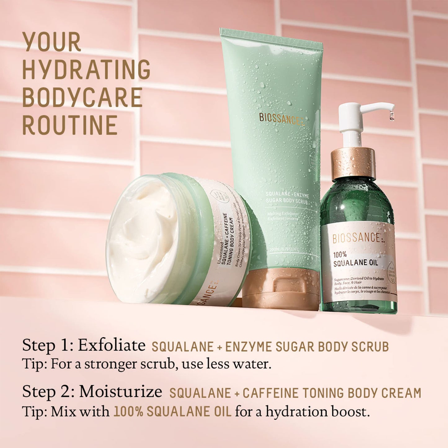 BIOSSANCE Squalane + Enzyme Sugar Body Scrub