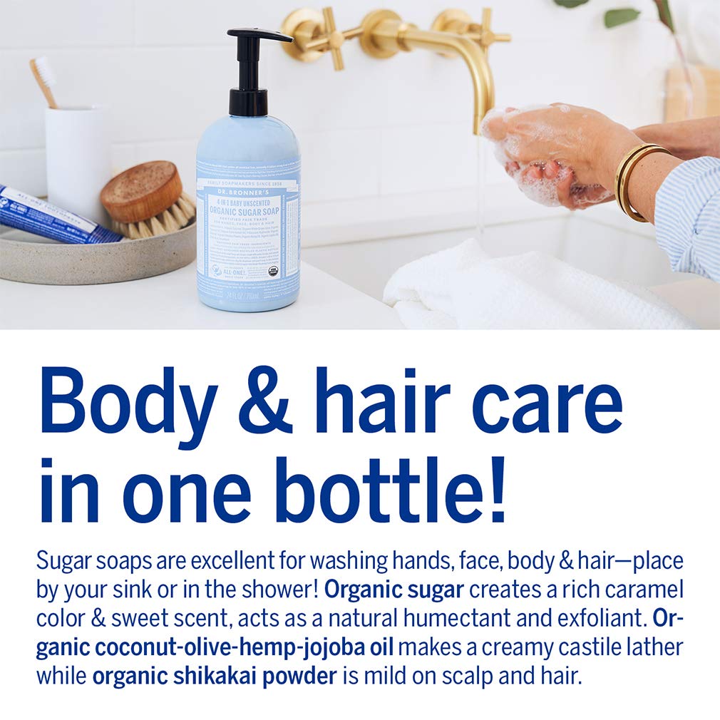 Dr. Bronner’s Organic Sugar Soap, Baby Unscented